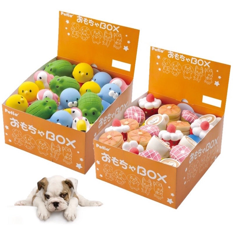 Petio Japan Rubber Squeaky Squishy Dog Toys - Super Durable for small but strong chewers (Cupcake)