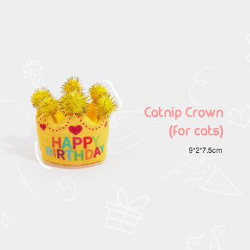 Catnip Birthday Crown - Adorable Birthday Party Toys for Cat