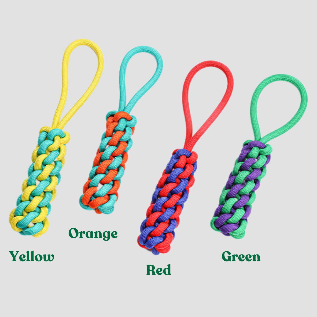 Colorful Dog Rope Tug Toy Tough & Durable (Baton)