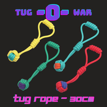 Colorful Dog Rope Tug Toy Tough & Durable (Tug Rope 30cm)