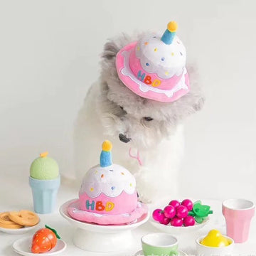 Squeaky Birthday Hat - Adorable Birthday Party Squeaky Toys for Dog