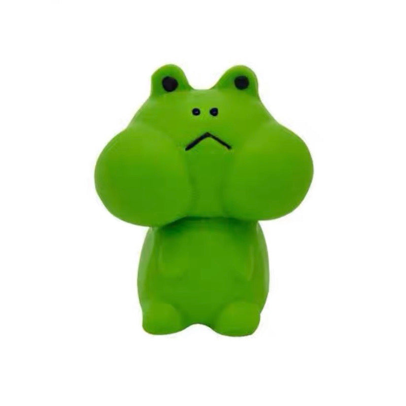 Petio Japan Rubber Squeaky Squishy Dog Toys - Super Durable for small but strong chewers (Chubby Frog)