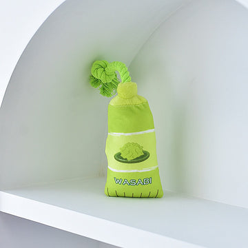 Squeaky Crinkly Dog Toy - Wasabi