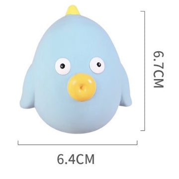 Japan Rubber Squeaky Monster Toys - Super Durable for small but strong chewers (Blue Monster)