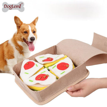 Pizza in a Box Enrichment Toy Snuffle Puzzle Interactive Toy for Dogs/Cats