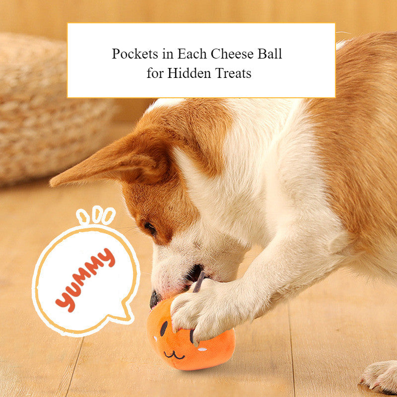 Cheese Balls Soft Snuffles Toy for Dogs/Cats