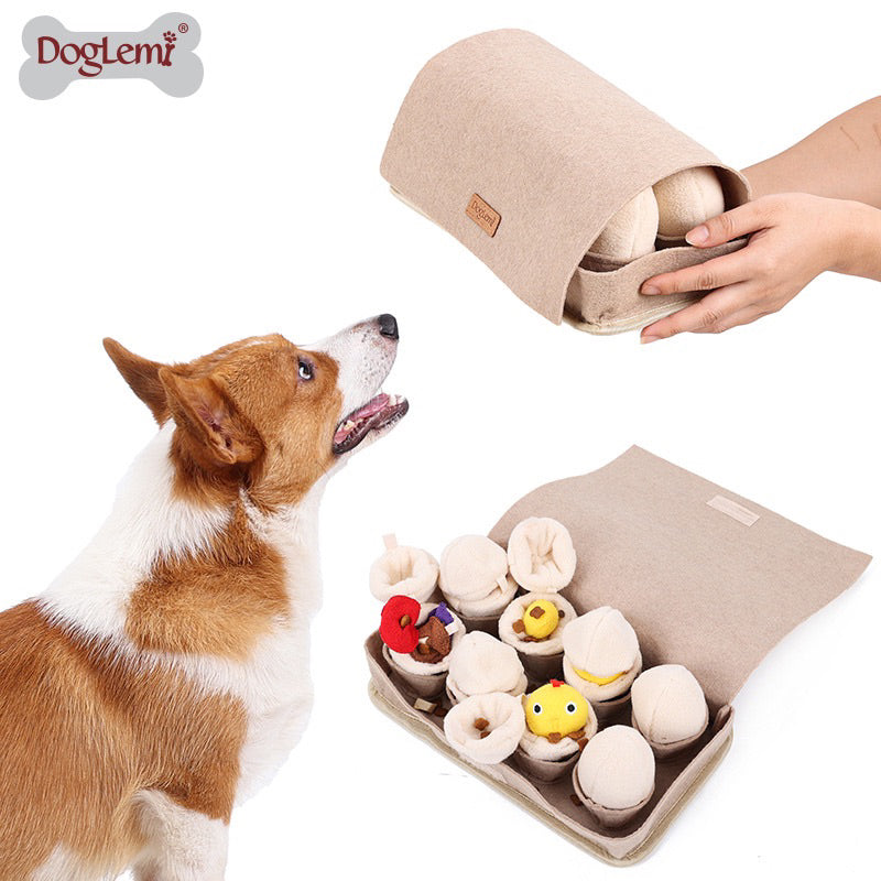 Enrichment Toy Snuffle Puzzle Interactive Toy for Dogs / Cats (Egg Carton)