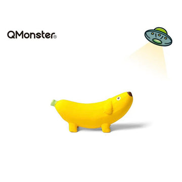 Qmonster Rubber Squeaky Toys - Waterproof Toy for Swimming/ Beach (Mr Banana)