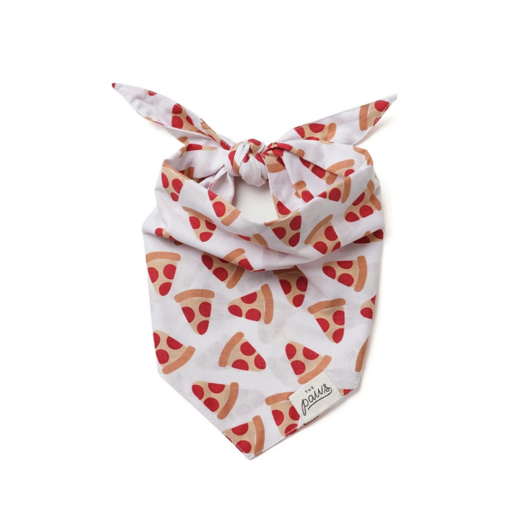 The Paws Pizza Birthday Bandana for Dogs/ Cats *Handmade in Bali*