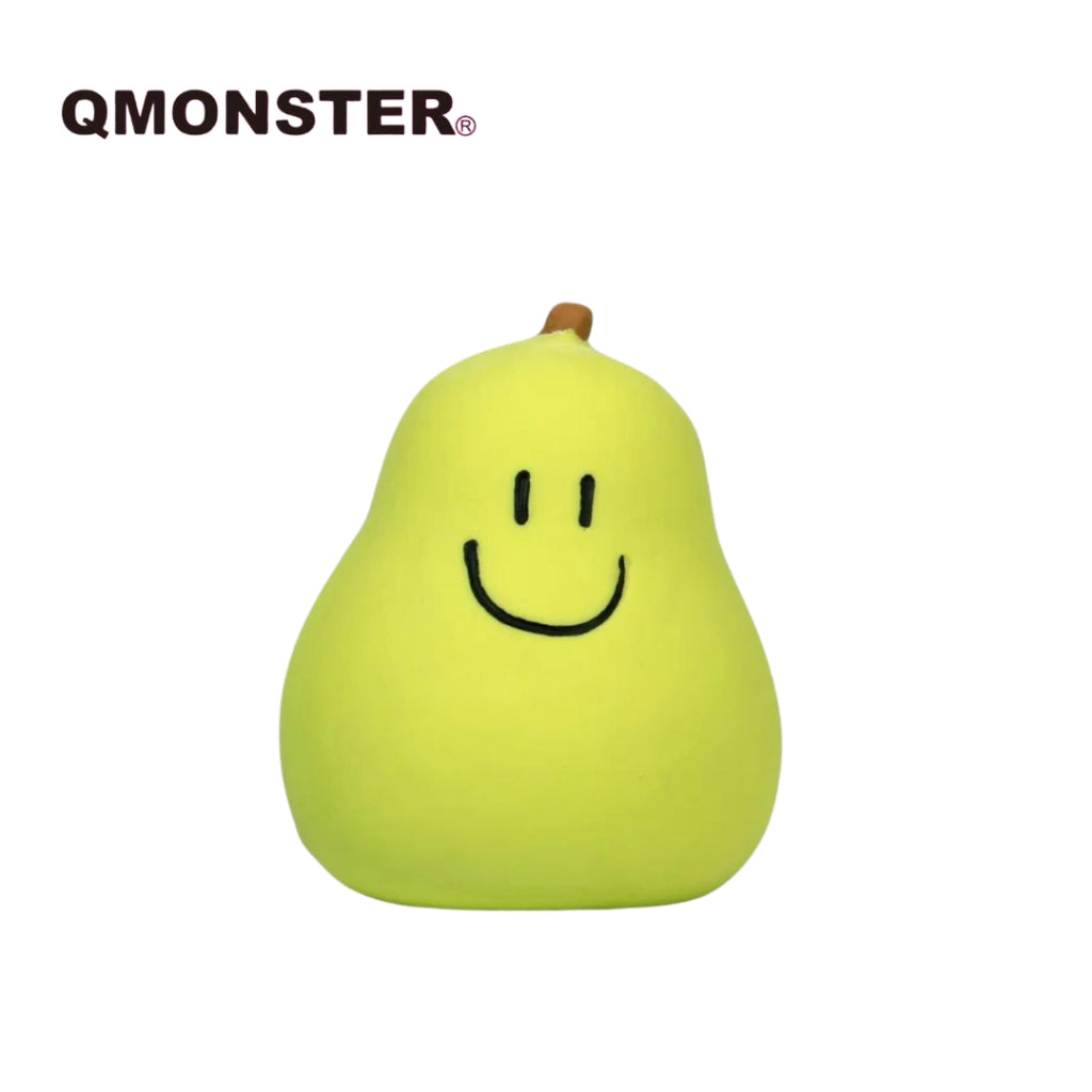 Qmonster Pear Rubber Squeaky Toy - Waterproof Toy for Swimming/ Beach