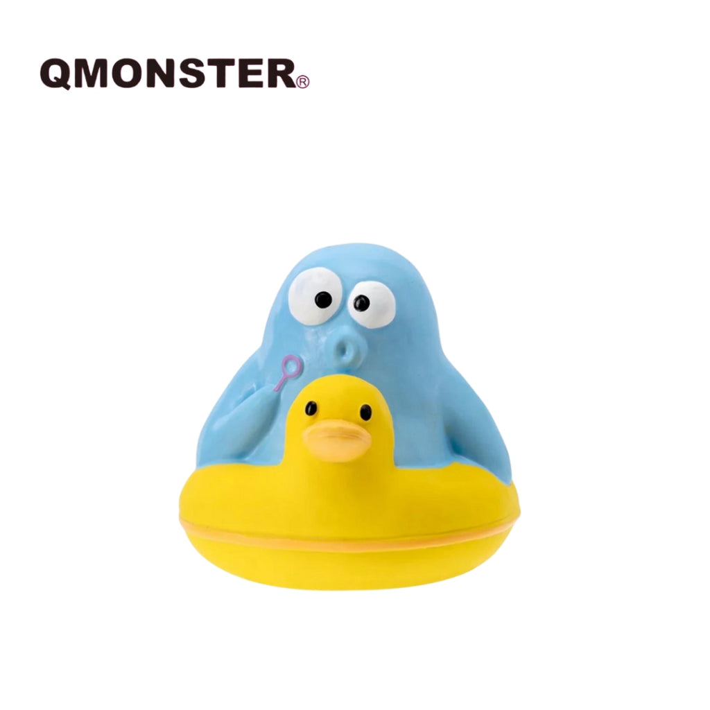 Qmonster Duck Float Rubber Squeaky Toy - Waterproof Toy for Swimming/ Beach