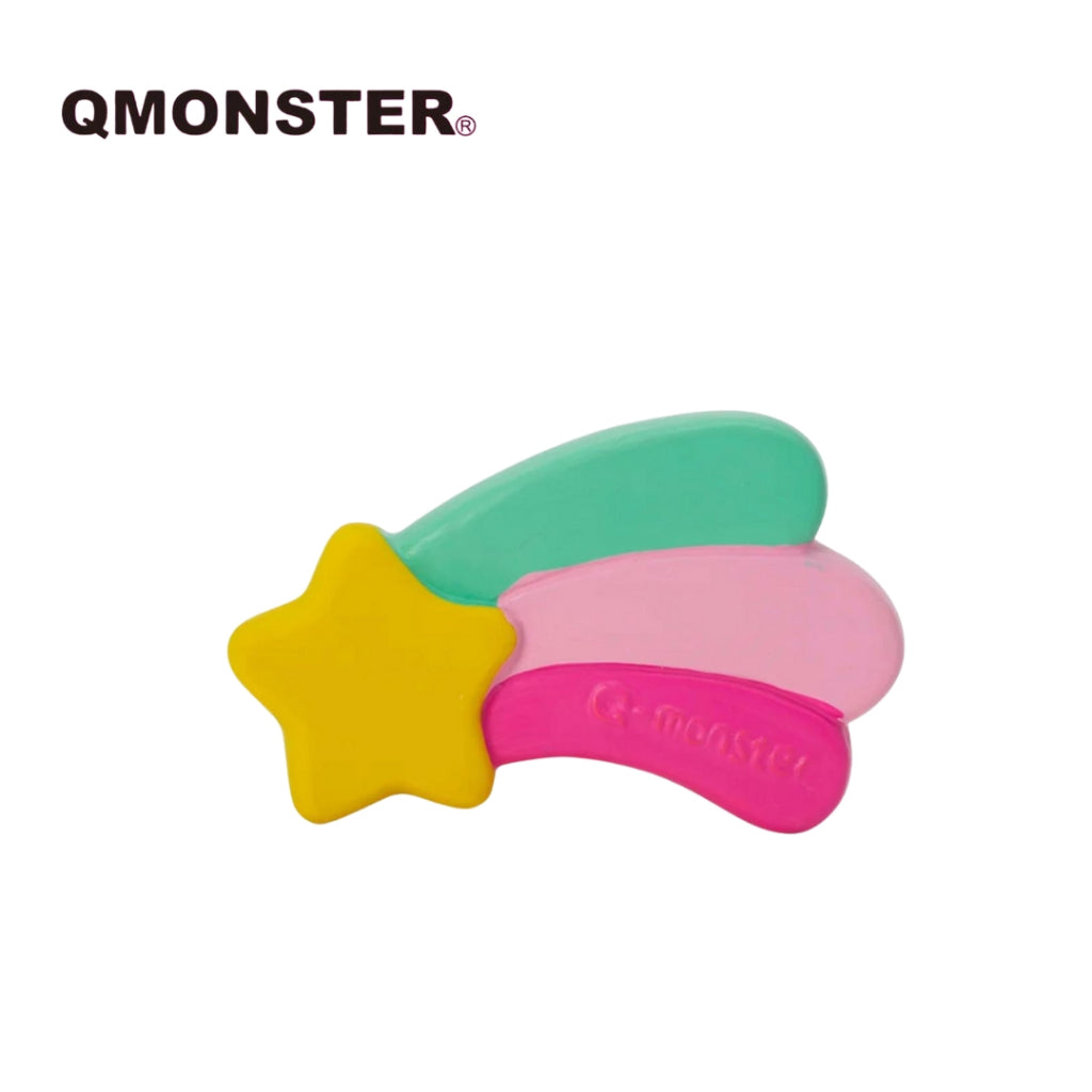 Qmonster Shooting Star Rubber Squeaky Toy - Waterproof Toy for Swimming/ Beach