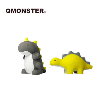 Qmonster Extreme Dinosaur Rubber Squeaky Toy for Pets - Waterproof Toy for Swimming/ Beach