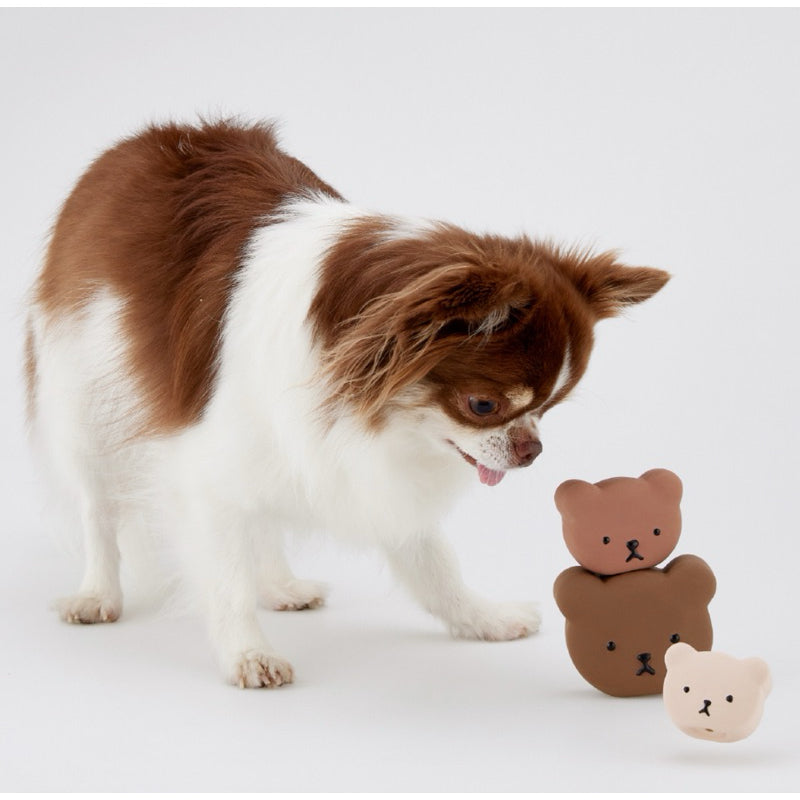 AhAhLand Korea Squeaky Rubber Dog Toy (Teddy-Single Toy)