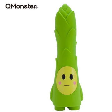 Qmonster Rubber Squeaky Toys - Waterproof Toy for Swimming/ Beach (Asparagus)